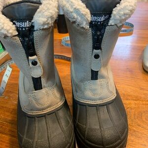 Insulated Kids Boots - Black and Tan